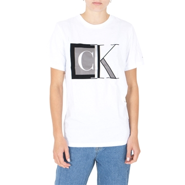 Calvin Klein T-shirt Block Monogram 1000 Bright White